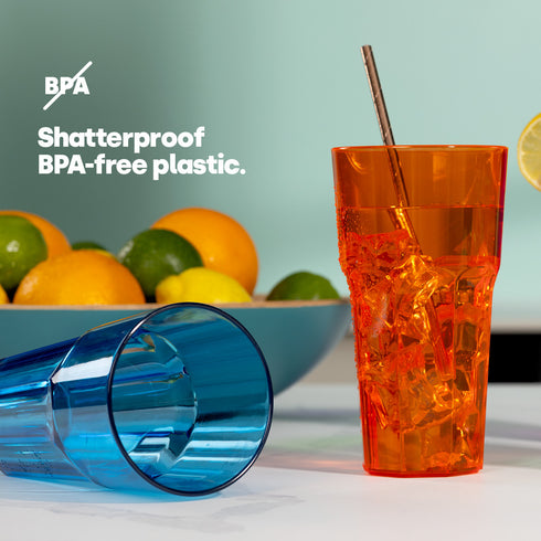 Multicolour Plastic Tumbler Set of 4